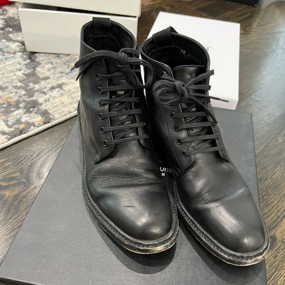 YSL Saint Laurent Combat Boots